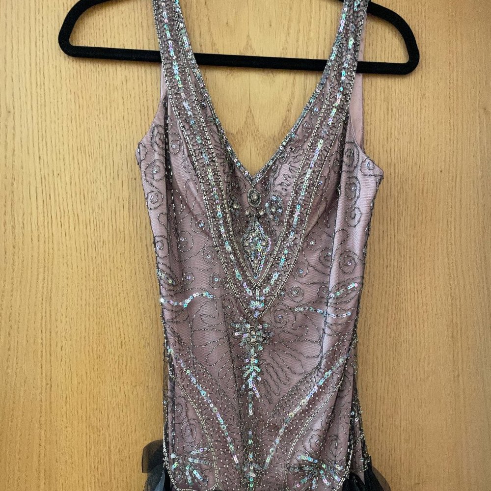 Sue Wong Sequins and Feathers Dress size 6